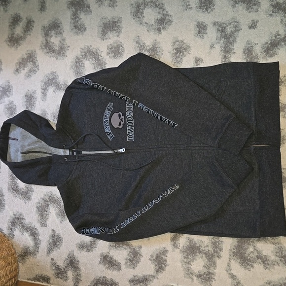 Harley Davidson Hooded Willie G Skull Sweatshirt SZ S NWOT - Picture 3 of 7